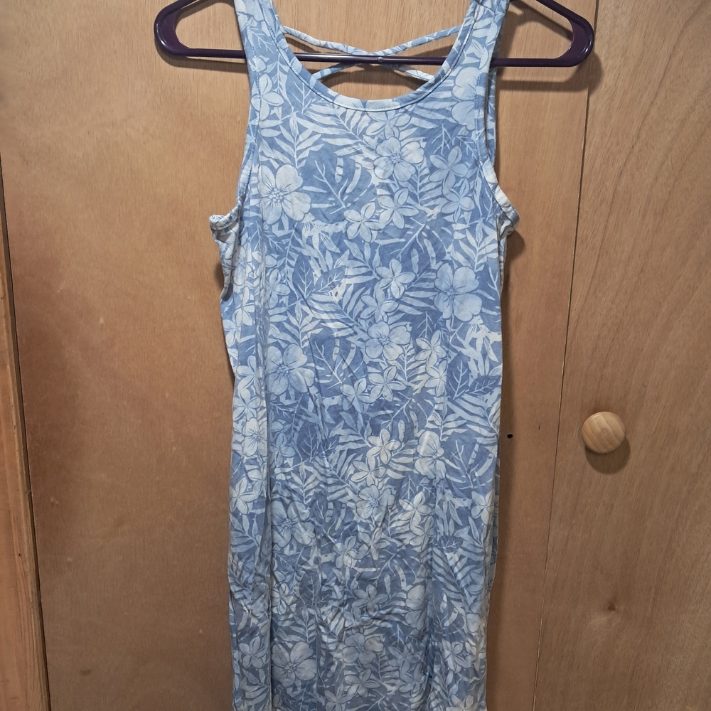 Old Navy Blue Floral Kids Casual Dress